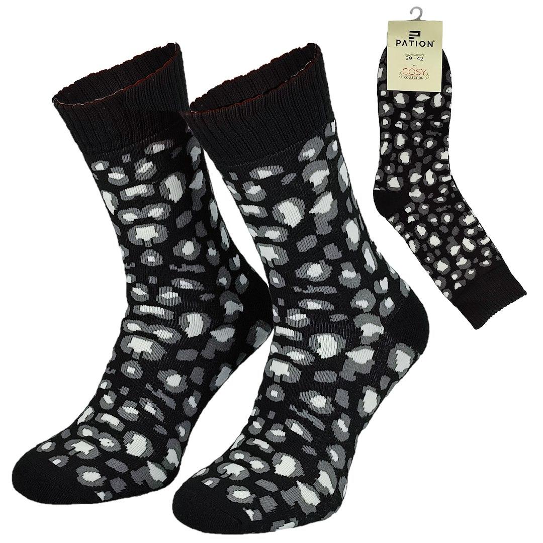 PATION / SKARPETA COSY CZARNA WZOROWANA CĘTKI 736003, 736010 - www.anstel.pl