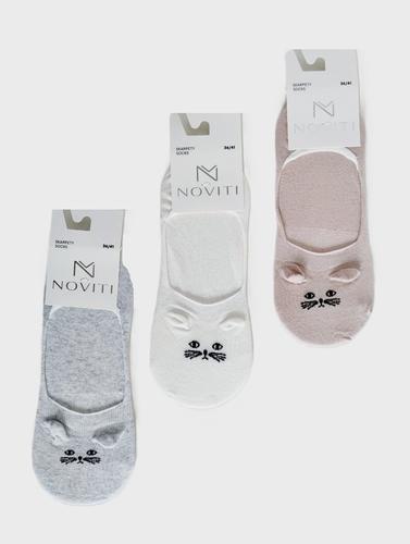 Stopki damskie st115 bawełna uszy 3d silikon