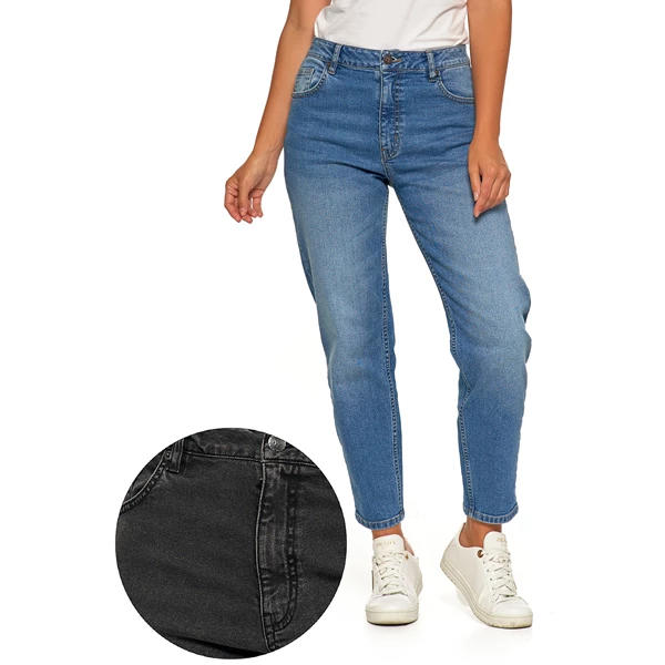 Damskie spodnie jeansowe mom fit osd5000-006