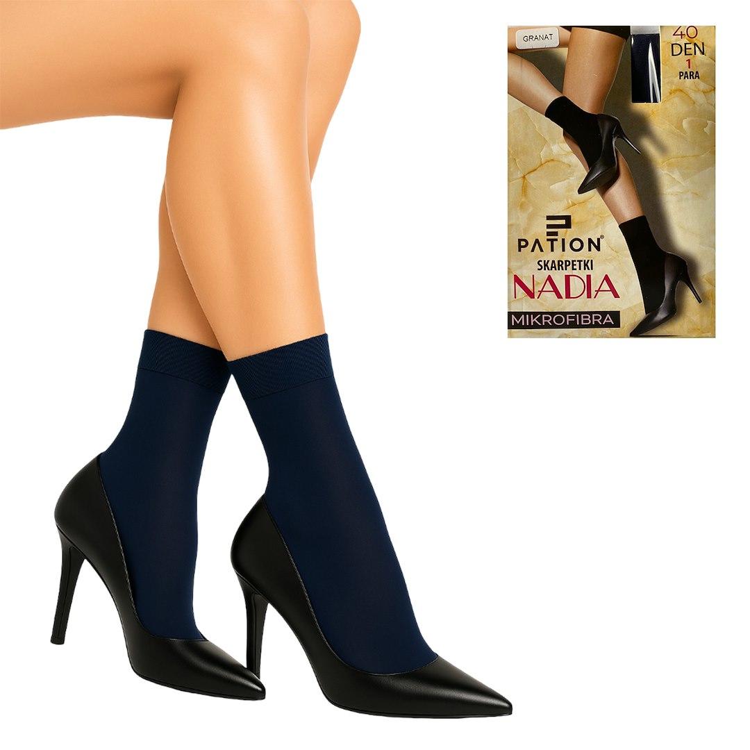 Skarpetki pation mikrofibra 40 den granat 1-pak 742370