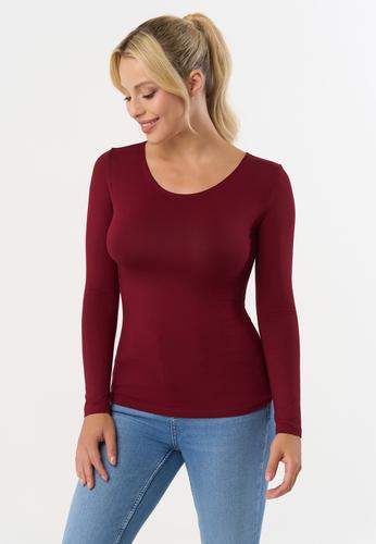 Bluzka manati, długi rękaw - kolor denim, stalowy, marsala, bordo