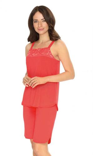 104508 piżama damska wąskie ramiączko krótkie spodenki