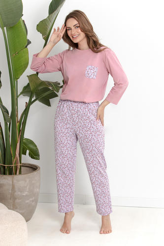 3629 piżama damska długa agnessa s-xl