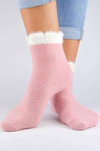 Skarpety frotte puszysty ściągacz róż sf002