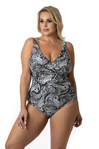 Jednoczęściowy kostium kąpielowy wyszczuplający z usztywnianymi miskami 52