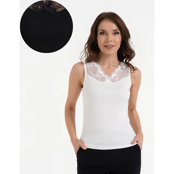 Bluzka damska na szerokich ramiaczkach bd1600-017