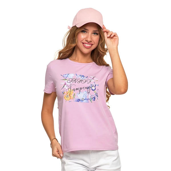 Koszulka damska t-shirt z perełkami bd2500-025