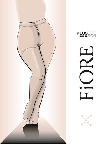 Rajstopy fiore c5120 sheer plus size 5xl-7xl - 20d den