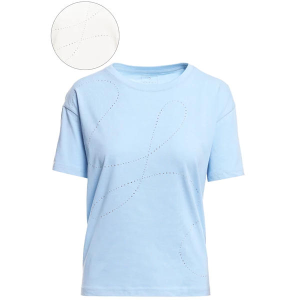 T-shirt damski oversize z ozdobnymi dżetami bd1800-012