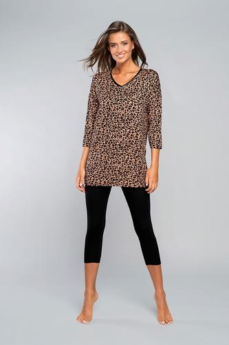 Piżama damska pantera 3/4 rękaw, 3/4 spodnie