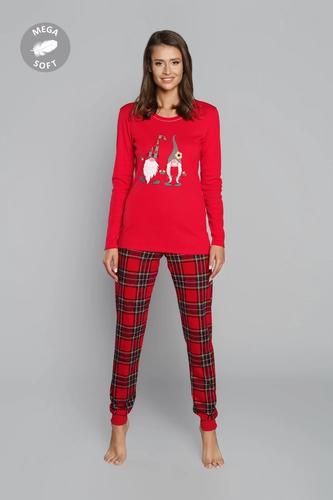 Piżama damska santa długi rękaw długie spodnie