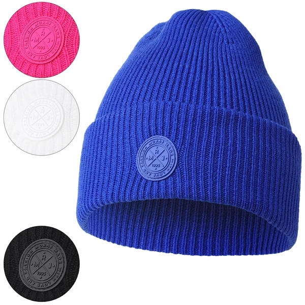 Czapka damska zimowa beanie w prążek dcz1700-005