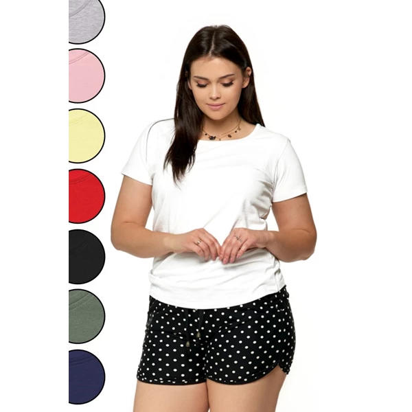 T-shirt damski z okrągłym dekoldem plus size bd900-420-n