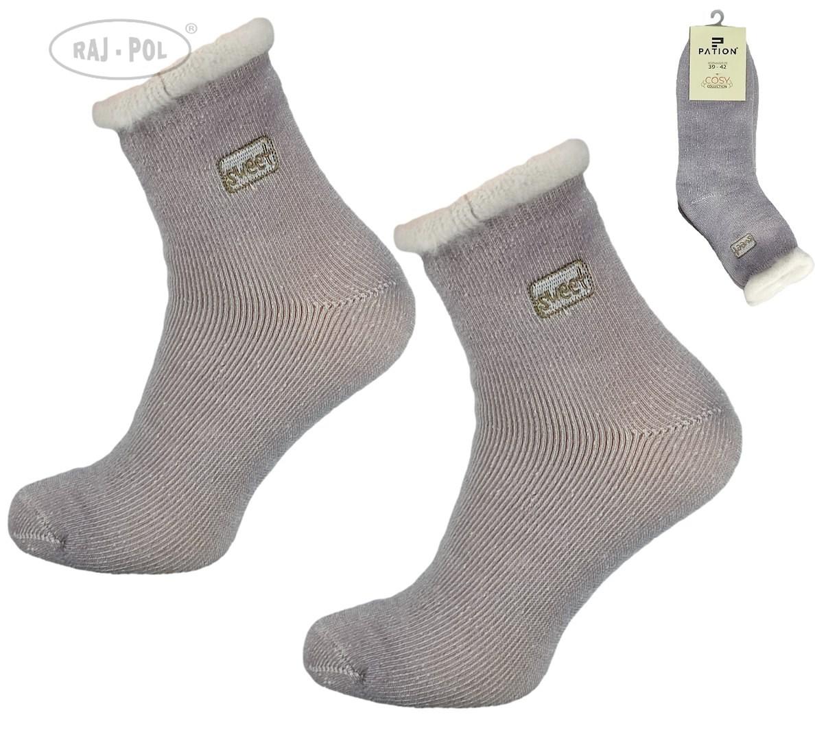 Skarpeta cosy frotka haft niebieskie 736188, 736195