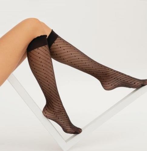 Trendyline knee socks - podkolanówki damskie wzorzyste 000.97t