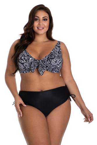 Dwuczęściowy kostium kąpielowy plus size modelujący miękkie miski i majtki z wysokim stanem 615