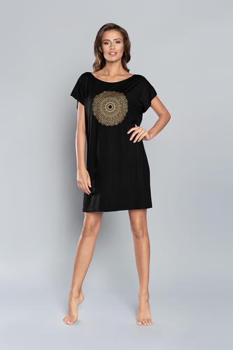 Koszula nocna damska mandala krótki rękaw