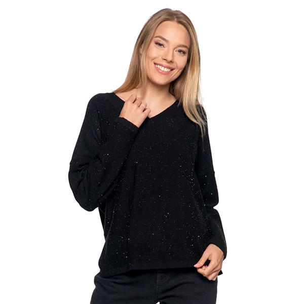 Sweter damski cekinowy bds5000-007