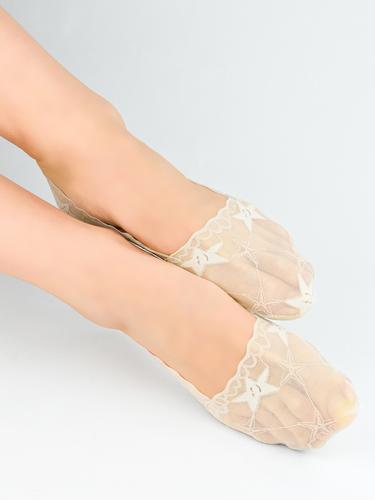 Stopki damskie sn071 niskie koronka silikon abs