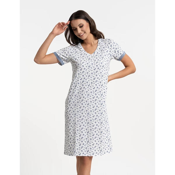 Damska koszula nocna w kwiatowy wzór plus size pdk2900-015