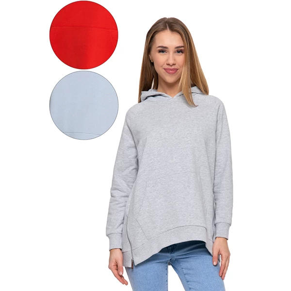 Bluza damska dresowa oversize z kapturem obd4900-001