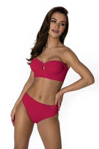 Dwuczęściowy kostium kąpielowy bikini bardotka z odpinanymi ramiączkami i figi z wyższym stanem 437