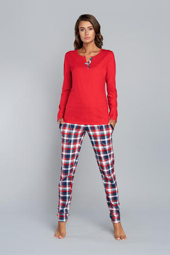 Piżama damska rugia długi rękaw, długie spodnie