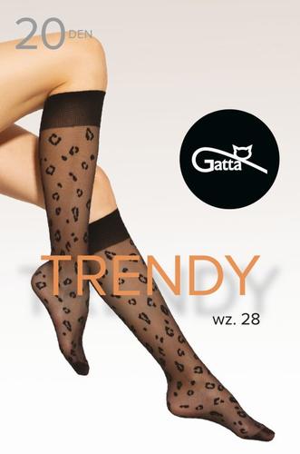 Trendyline knee socks - podkolanówki damskie wzorzyste 000.97t aw/25