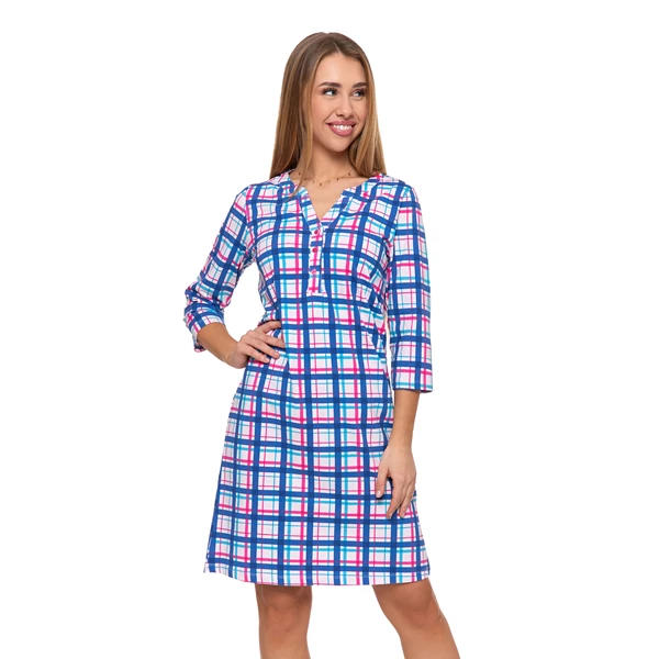 Koszula nocna damska rozpinana z rękawem 3/4 pdk2500-003 s/s 2025