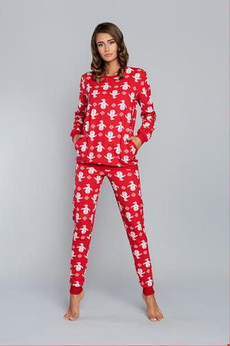 Piżama damska nana długi rękaw długie spodnie