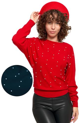 Sweter damski z perełkami bds3600-003