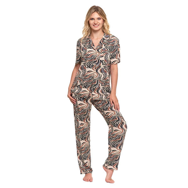 Piżama damska wiskoza plus size pdd5800-004 - aw2024/25