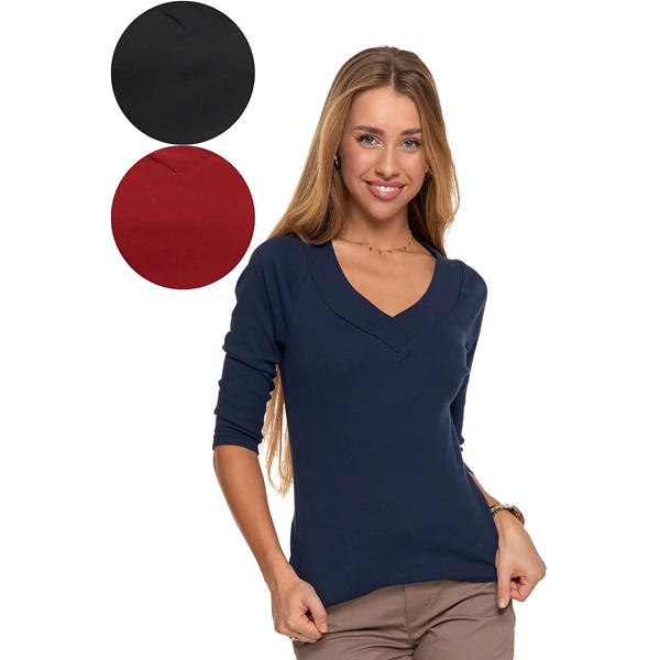Bluzka damska w serek bd2200-016