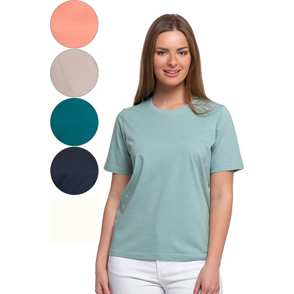 T-shirt damski bez szwów bocznych bd1200-043