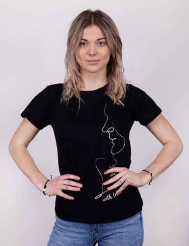 Pkk-0072k podkoszulka t-shirt damski with love - wl 2022