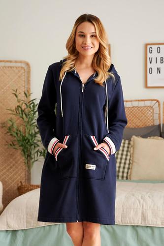 Szlafrok damski smz.4508 navy blue wl26