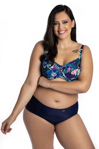 Dwuczęściowy kostium kąpielowy wyszczuplający plus size miękkie miski i majtki z marszczeniami 530