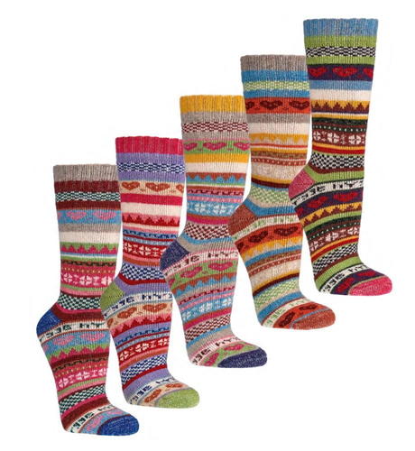 Skarpetki wełniane socks 4 fun kolorowe ciepłe art. w2199