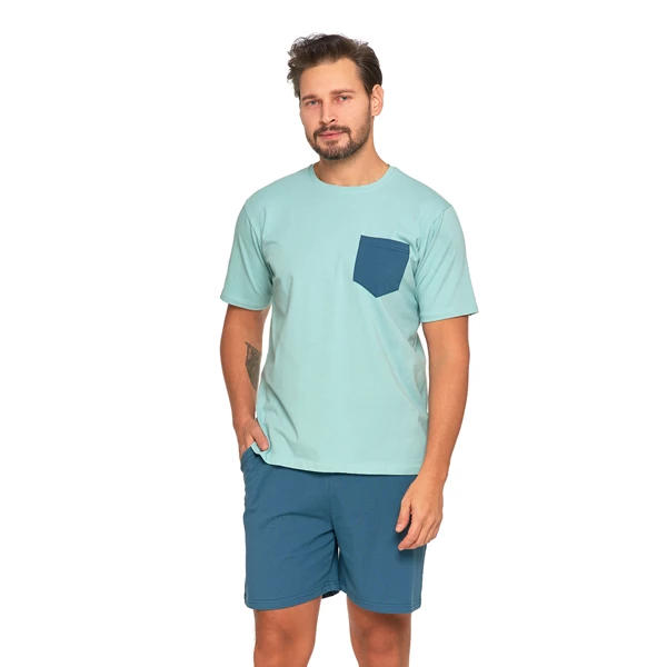 MORAJ / PIŻAMA MĘSKA Z KRÓTKIM RĘKAWEM I SPODENKAMI PDM4100-010 S/S 2025 - www.anstel.pl