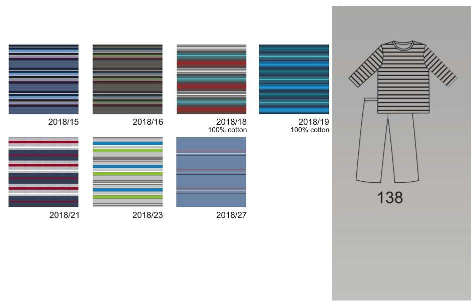 CORNETTE / PIŻAMA 138 PASKI - www.anstel.pl