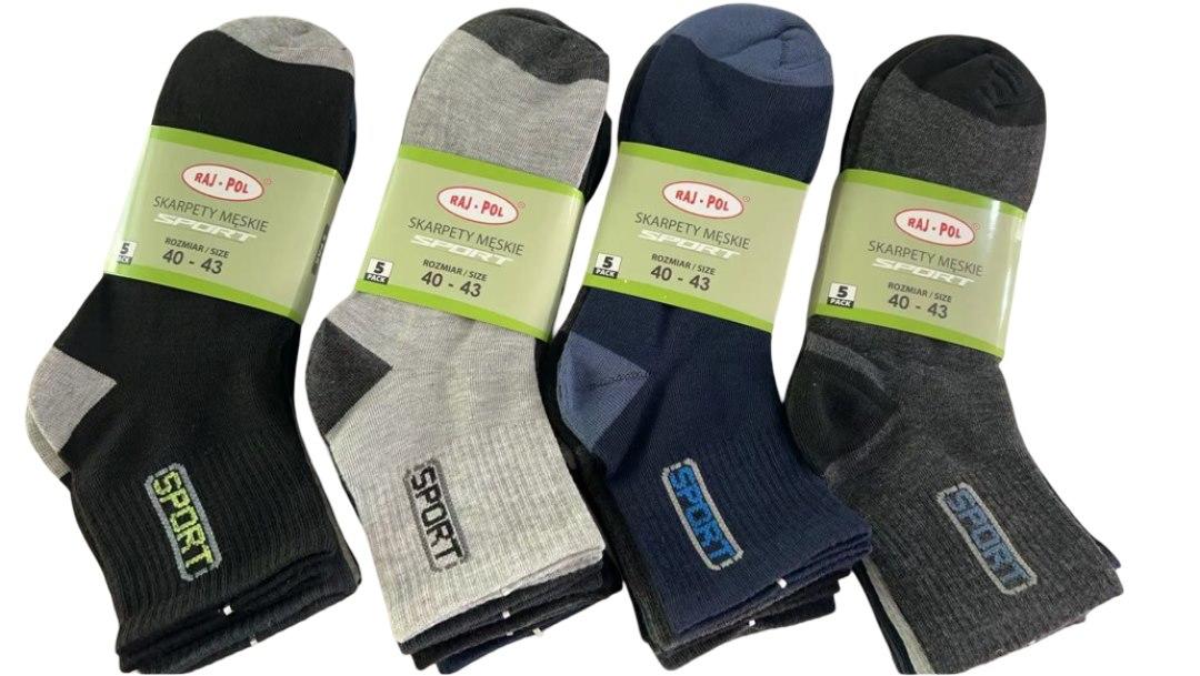 RAJ-POL / SKARPETY MĘSKIE SPORT 5-PAK RP799800 - www.anstel.pl