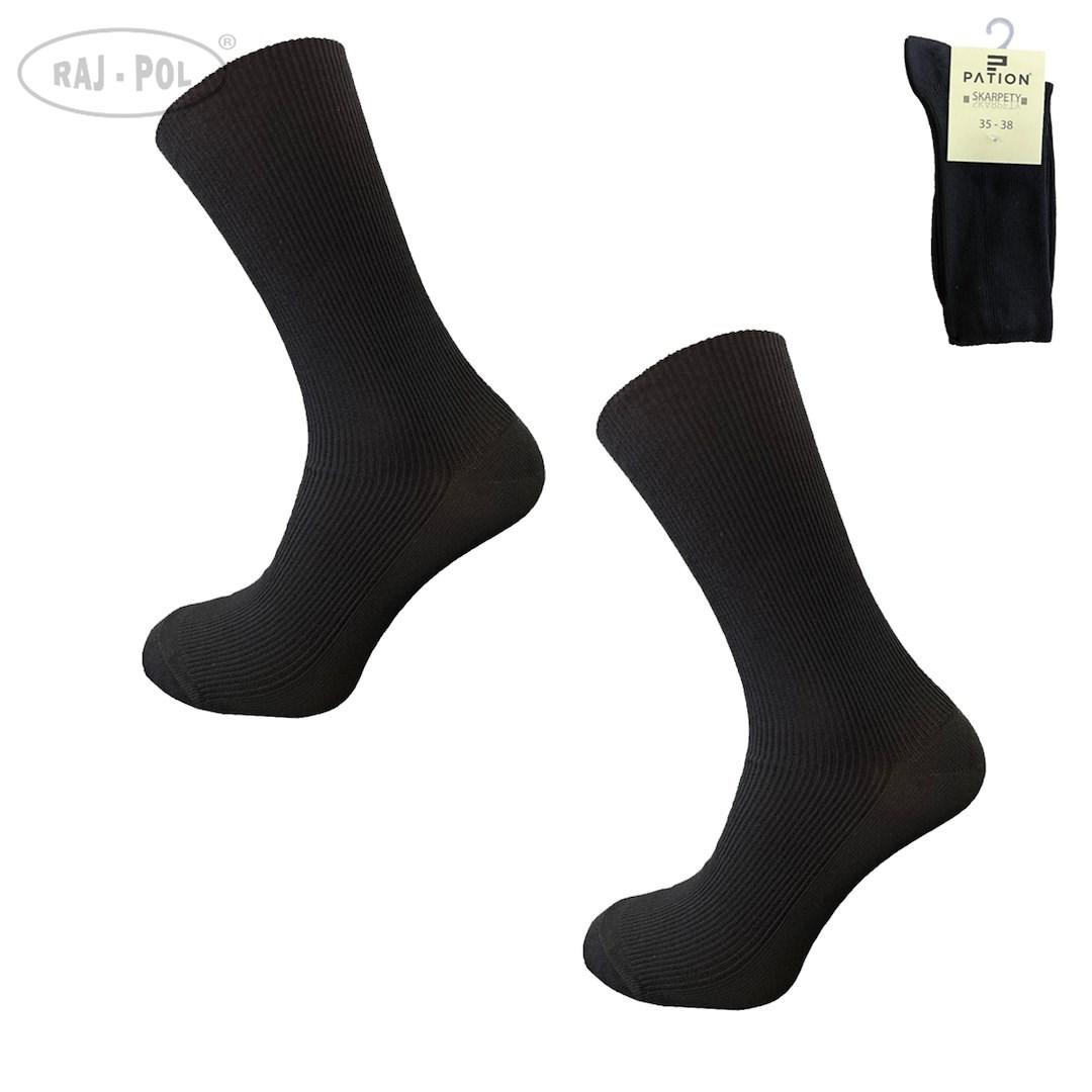 RAJ-POL / SKARPETY BEZUCISKOWE BAWEŁNIANE COMFORT MEDYCZNE CZARNE 799503, 799510 - www.anstel.pl