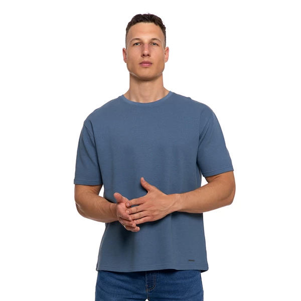 MORAJ / MĘSKA KOSZULKA ZE STRUKTURALNYM SPLOTEM OTS2700-002 - www.anstel.pl