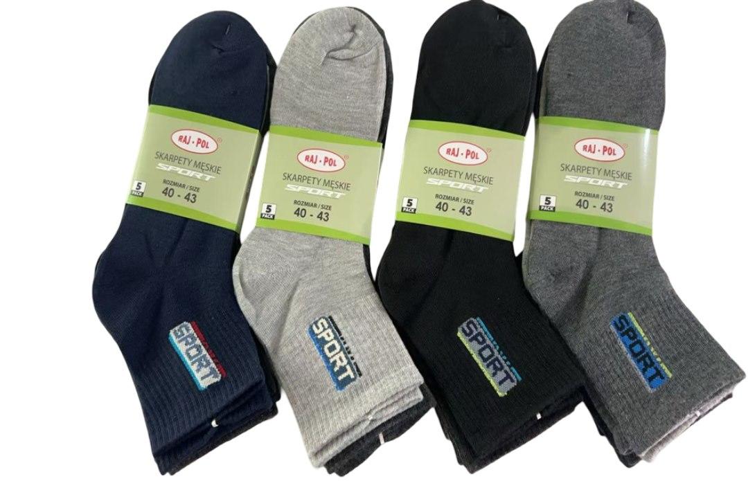 RAJ-POL / SKARPETY MĘSKIE SPORT 5-PAK RP799824 - www.anstel.pl