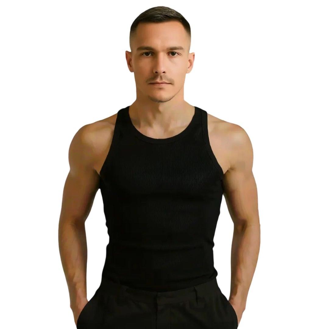 RAJ-POL / PODKOSZULEK MĘSKI CZARNY PRĄŻEK NA RAMIĄCZKU 798308, 798315, 798322, 798339 - www.anstel.pl