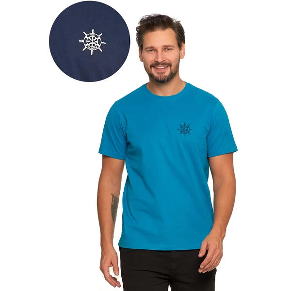 MORAJ / T-SHIRT MĘSKI BAWEŁNIANY Z MARYNISTYCZNYM MOTYWEM OTS1700-009 - www.anstel.pl