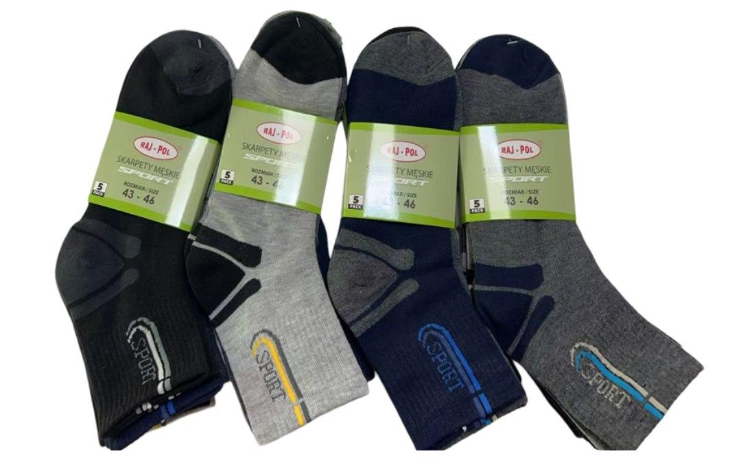 RAJ-POL / SKARPETY MĘSKIE SPORT 5-PAK RP799817 - www.anstel.pl