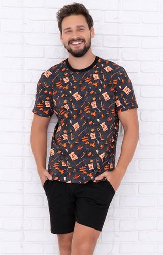 Piżama męska western krótki rękaw