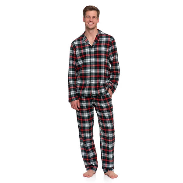 Piżama męska flanelowa  z długim rękawem pdm6700-002 aw25/26