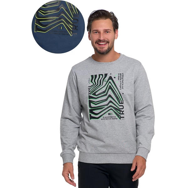 Bluza męska z nadrukiem bez kaptura obm3800-002